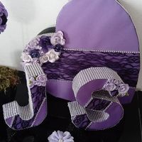 mon urne un centre de table nos initiales