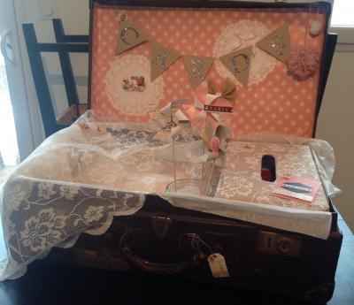 Mon urne/livre d'or valise vintage - 4