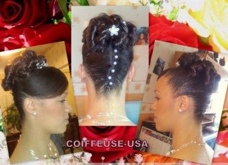 Chignon Mariée Cheveux Afro