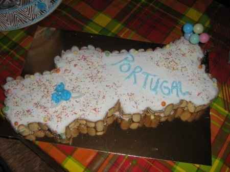 Gâteau carte du Portugal