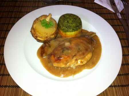 Notre plat chaud: Volaille et gratin