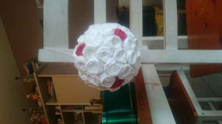 Diy boules de fleurs en papier crépon - 2