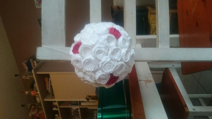 Diy boules de fleurs en papier crépon - 2