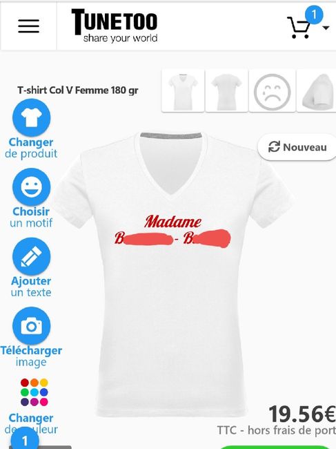 T-shirt lendemain de mariage - 1