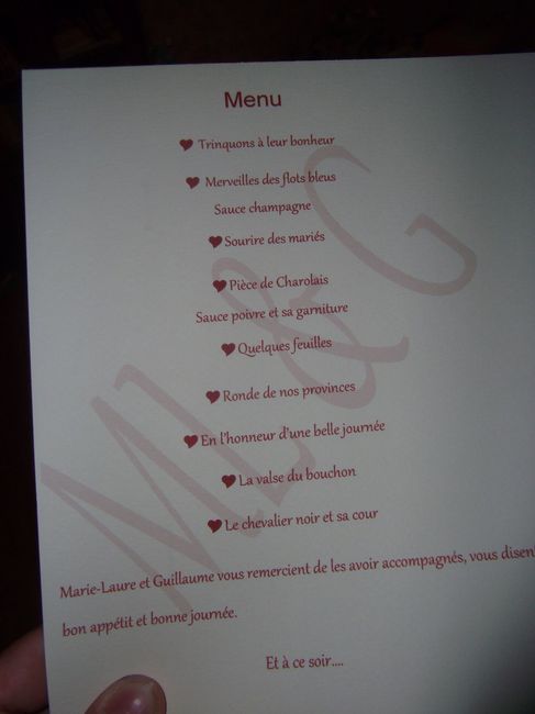 Nos menus