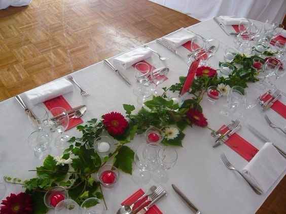 Lierre associé au rouge