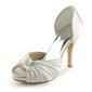 Escarpins ouverts blancs satin