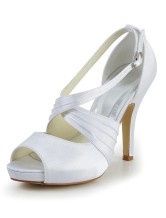 Sandales satin blanches