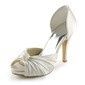 Escarpins ouverts blancs satin