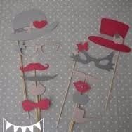 Accessoires photobooth rose et gris