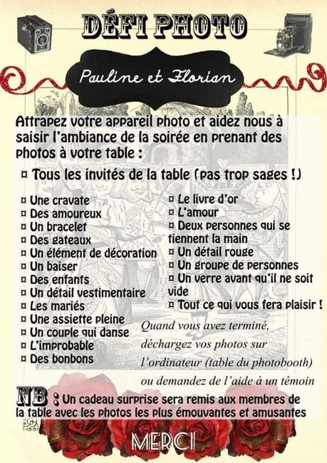 Animation mariage: Défi photos