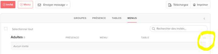 Bonjour, comment supprimer un menu crée dans la section invités? - 1