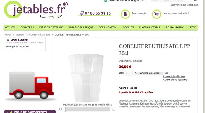 gobelet type mojito