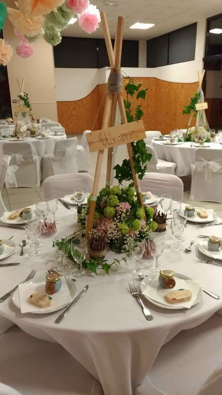 Table avec la fleur viburnum