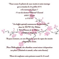 Intérieur de mon faire-part