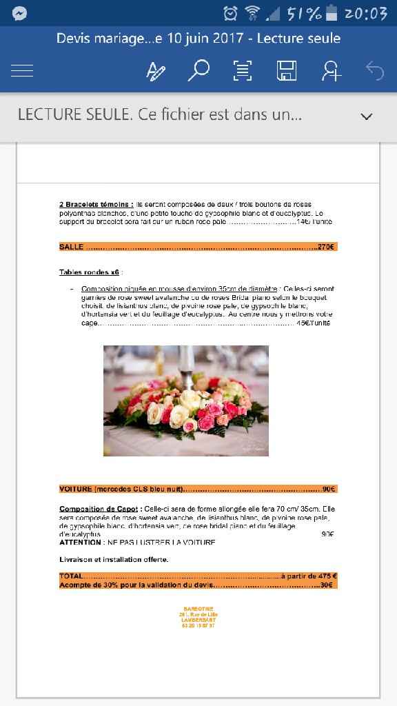 Devis fleuriste qu' en pensez vous? - 3