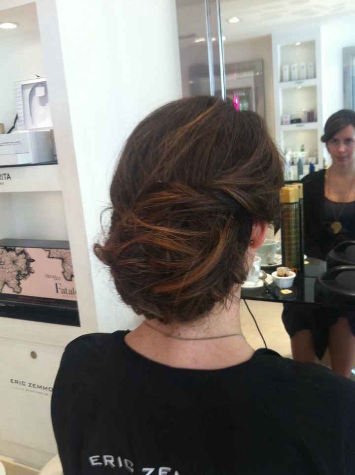 Test chignon pour mariage d'une amie - 1