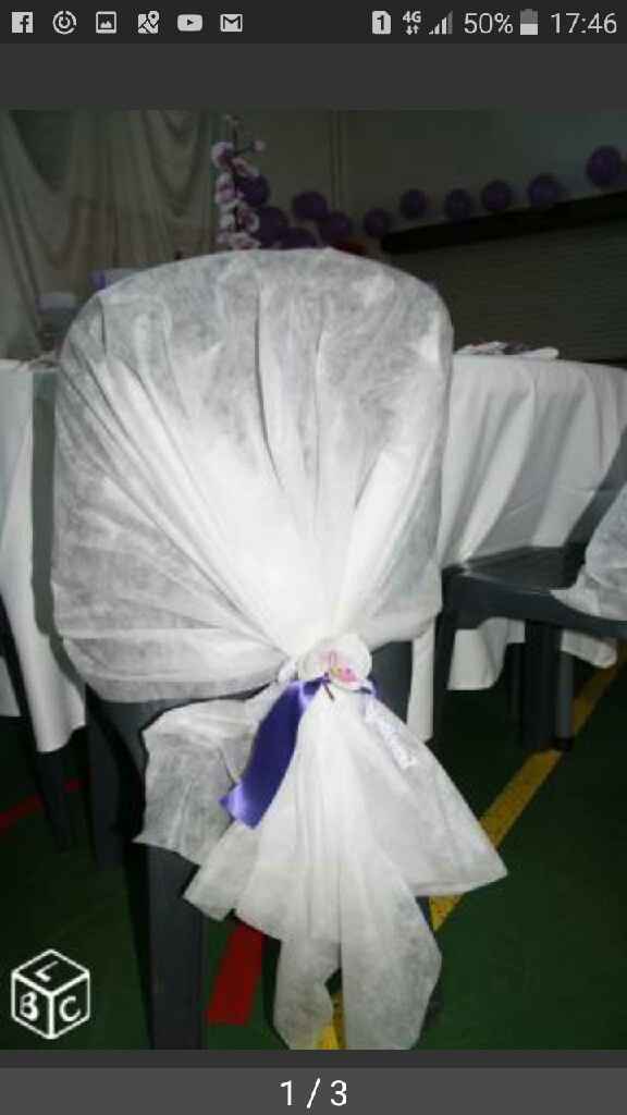 Essai housse de chaise - voile d'hivernage - 1