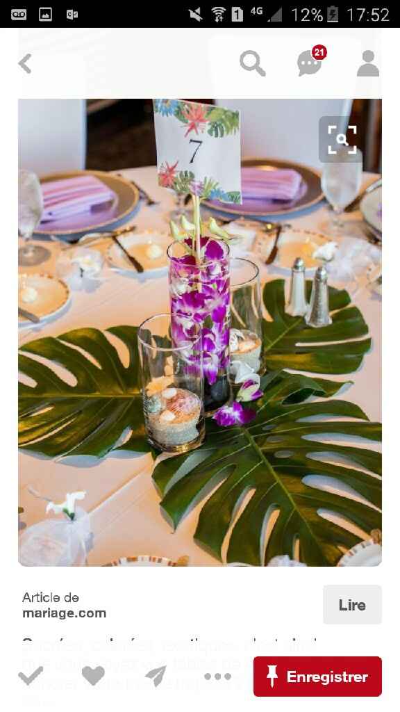 Début de la décoration de mon mariage : thème exotique - 1