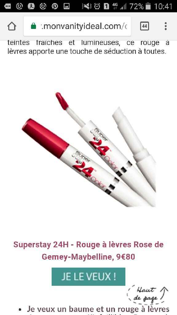 Quel "rouge à lèvre" pour le jour j? - 1