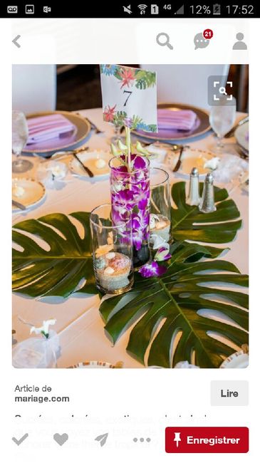 Début de la décoration de mon mariage : thème exotique - 1