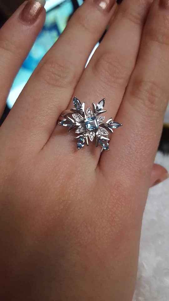 Petite bague thème hiver pour demoiselles d'honneur