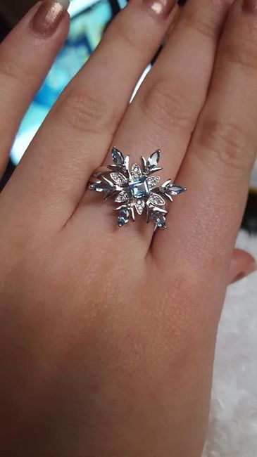 Petite bague thème hiver pour demoiselles d'honneur