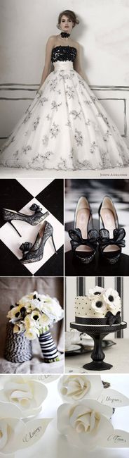 Un mariage en noir et blanc