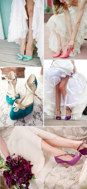 la mariée aux chaussures colorées