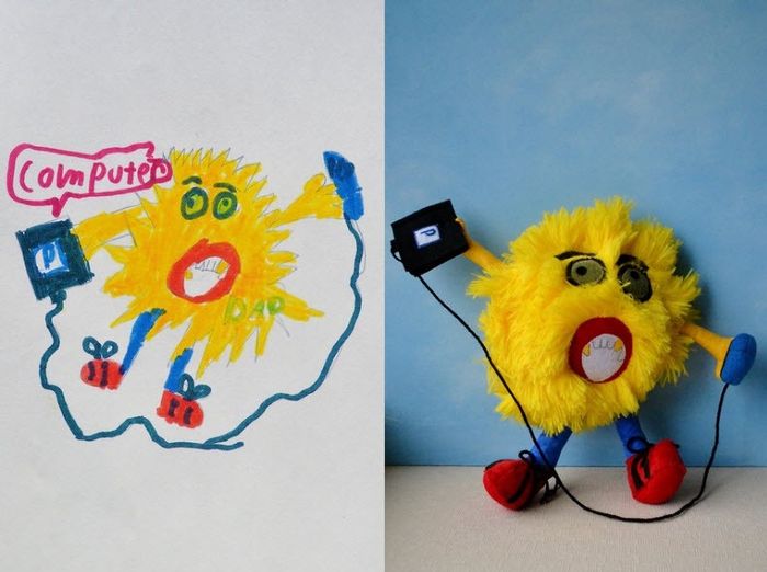 Des dessins d'enfant qui deviennent des doudous