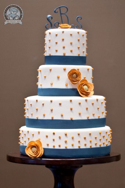 Un mariage orange et bleu