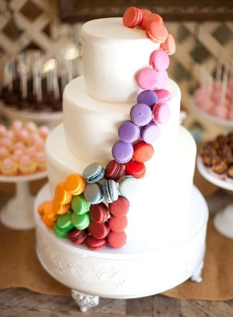 wedding cake et macarons 