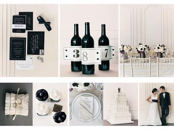 mariage noir et blanc