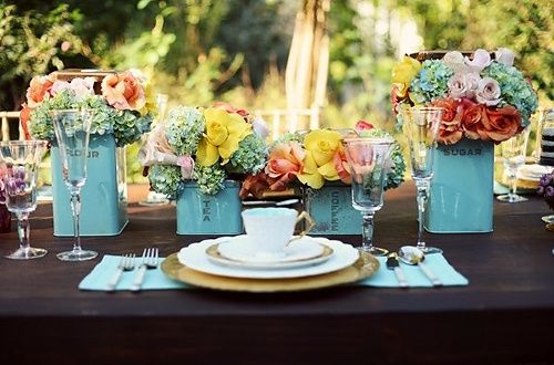 décoration avec des boites de conserve