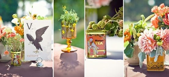Décoration avec boites de conserve