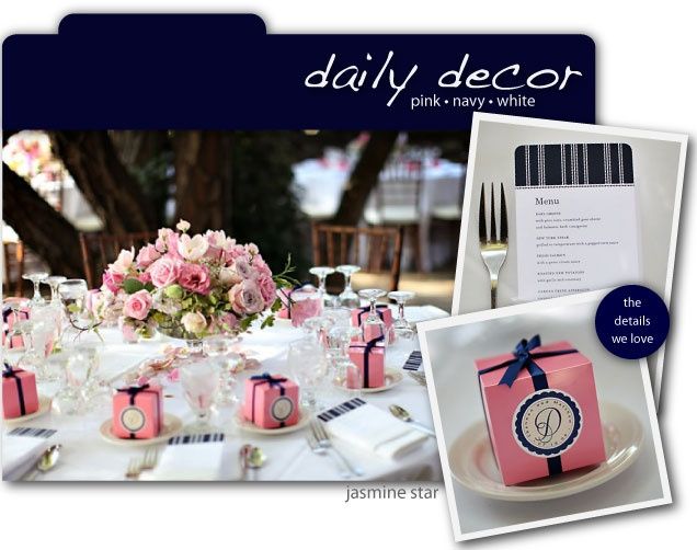 Le club du mariage framboise et bleu
