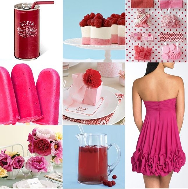Le club du mariage framboise et bleu