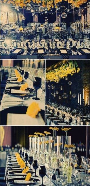 Le club du mariage jaune et noir