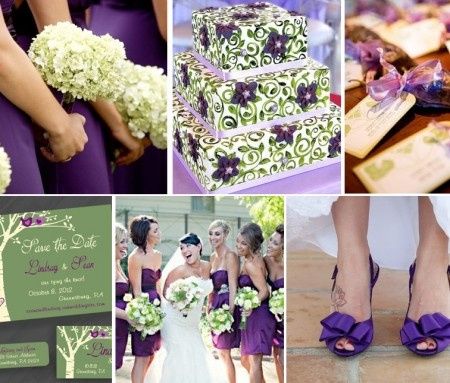 Le club du mariage vert et violet