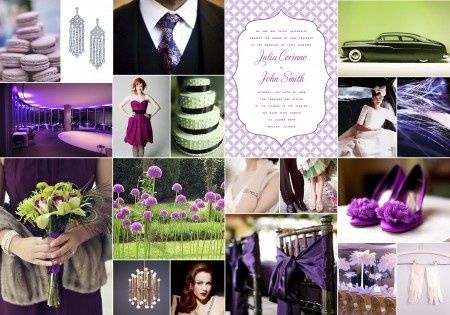 Le club du mariage vert et violet
