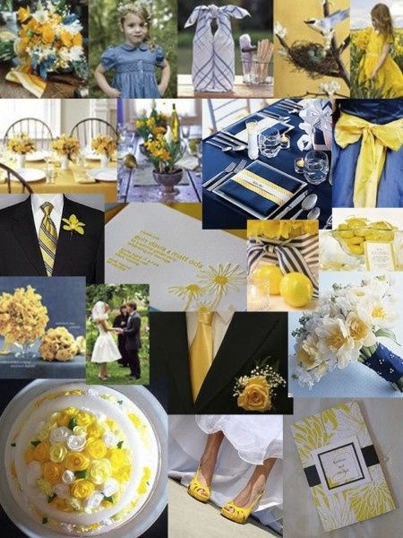 Le club du mariage jaune et bleu
