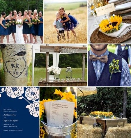 Le club du mariage jaune et bleu