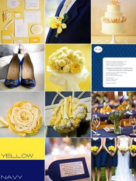 Le club du mariage jaune et bleu