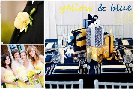 Le club du mariage jaune et bleu