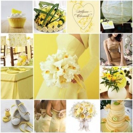 decoration mariage jaune et vert