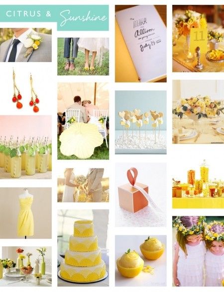 Le club du mariage vert et jaune