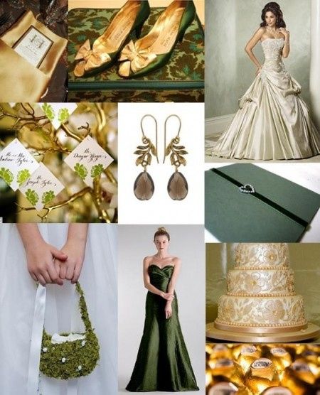 Le club du mariage vert et or