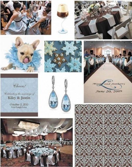 Le club du mariage marron et bleu 