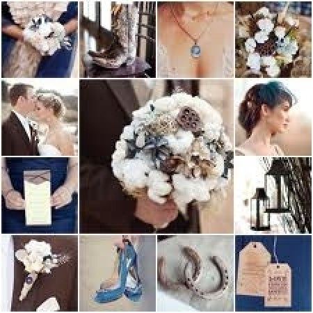 Le club du mariage marron et bleu 