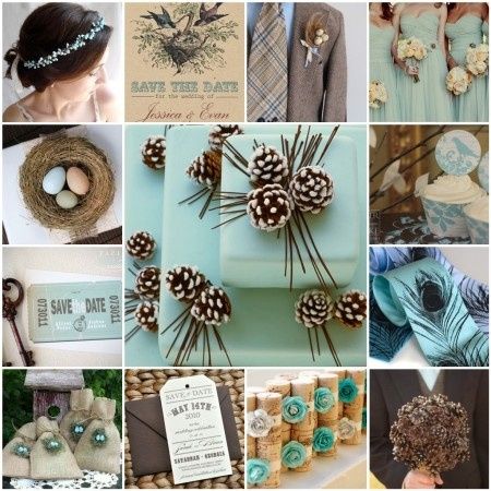 Le club du mariage marron et bleu 